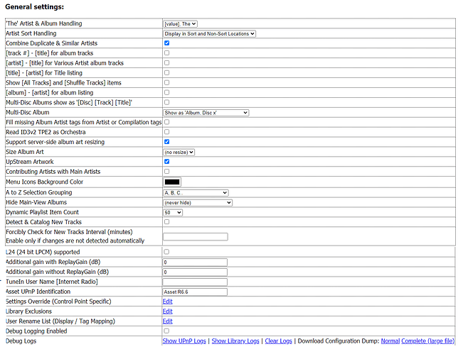 Config Screen Screenshot