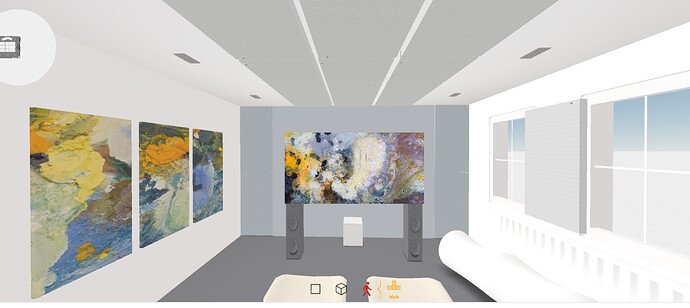 New Room Design (Monster & Art Panels on TV) 2020 - Front View