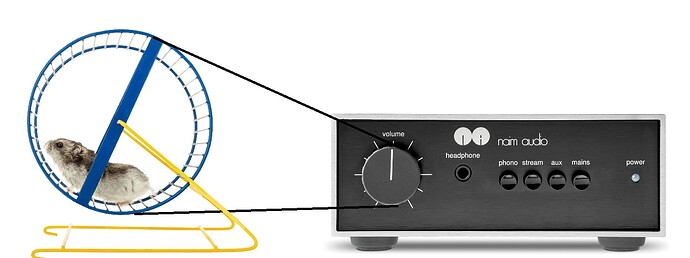 Naim Nait 50 Hamster wheel volume
