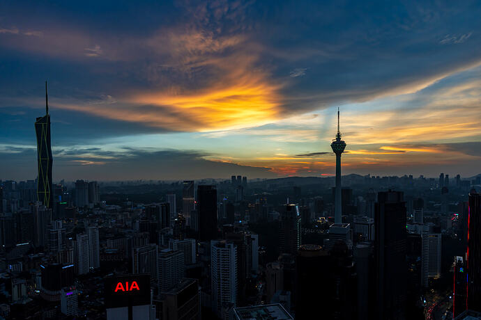 Heaven's Above - The KLTower at sunset