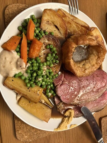 Roast beef dinner