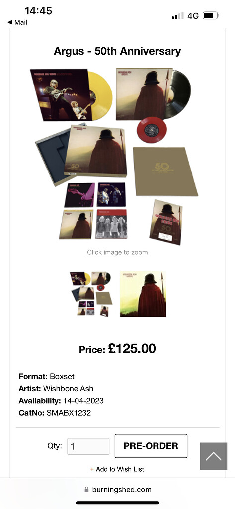 Wishbone Ash - Argus (50th Anniversary Boxset) - Music Room - Naim ...