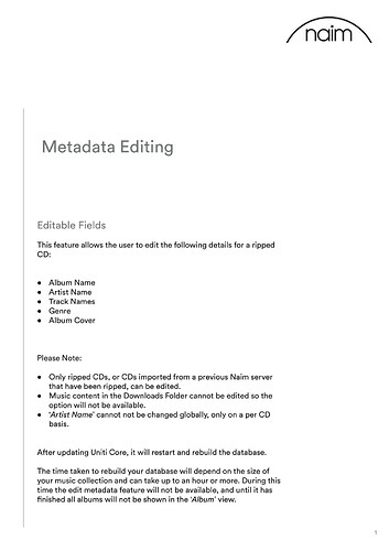 Core - metadata