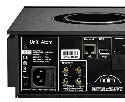 Naim Atom backside